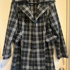 Lane Bryant Black and White Plaid Blazer